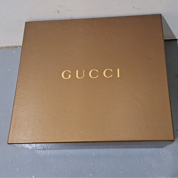 Authentic Gucci Box Light Brown Shiny Rare - Box Only 12 x 11 x 4.25 - Picture 2 of 9